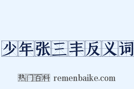 少年张三丰反义词是什么意思的图片